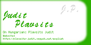 judit plavsits business card